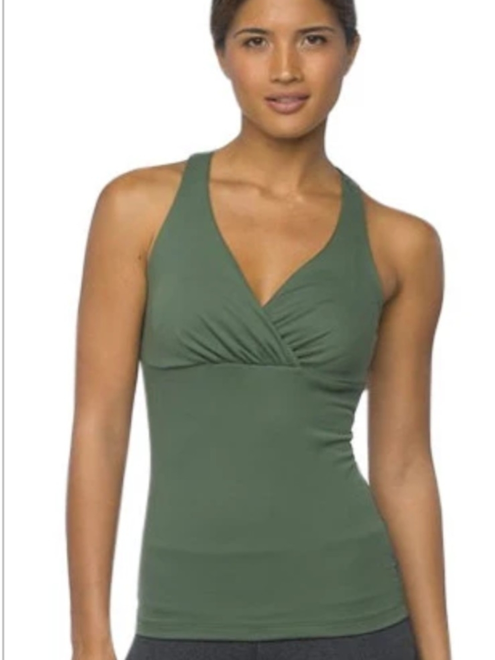 prAna Kira Tank Top Womens Small Green Gorpcore Activewear Athleisure Shirt